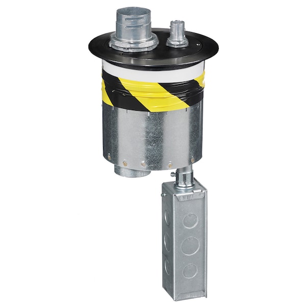 Furniture Feed 6" Series, Through Floor Fitting with Black Cover